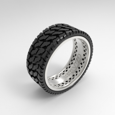 Tire Silver Ring