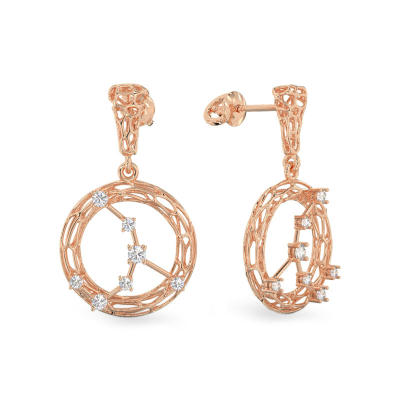 Clock Rose Gold Earrings