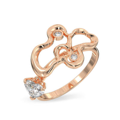 Elegant Branch Rose Gold Ring
