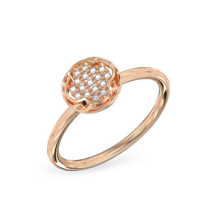 Anillo de Trébol de oro rosa