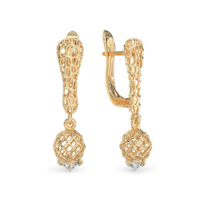 Pendientes de Pequenas Bolas de oro amarillo