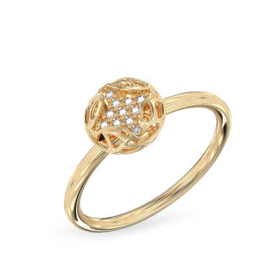 Anillo de Forma de Rombo de oro amarillo
