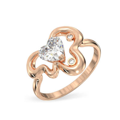 Anillo de Hoja de oro rosa