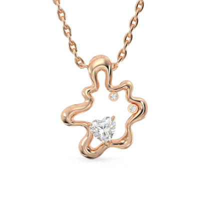 Colgante de Pequeña Nube de oro rosa