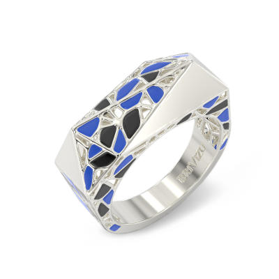 Spider Web Silver Ring