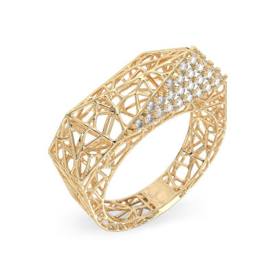 Anillo de Telaraña de oro amarillo