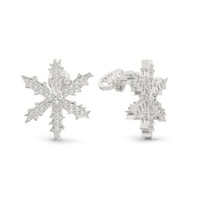 Pendientes de Capito de Nieve de oro blanco