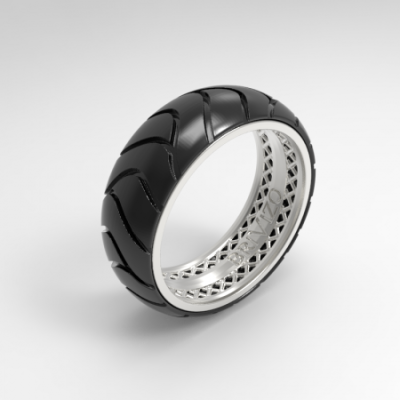 Anillo de rueda de motocicleta de plata