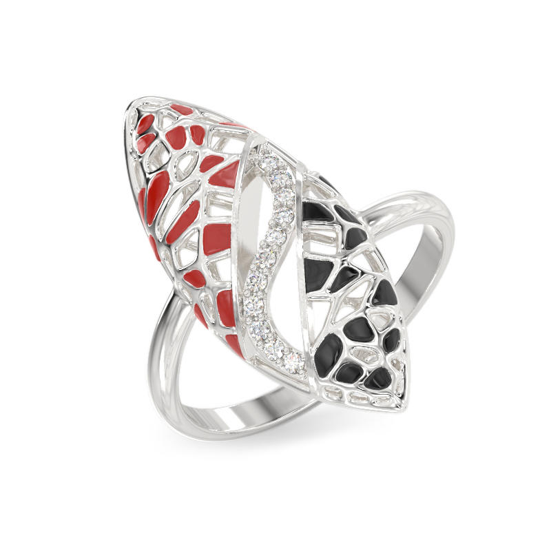 Almond Silver Ring