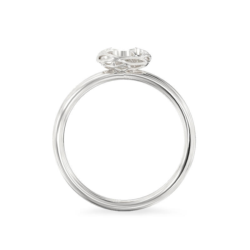 Four Leaf White Gold Ring3