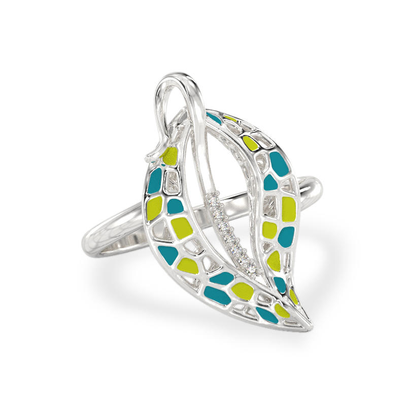Jasmine Leaf Silver Ring 2