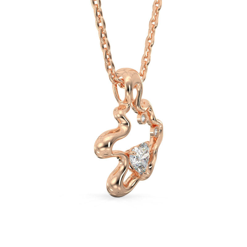 Small Cloud Rose Gold Pendant