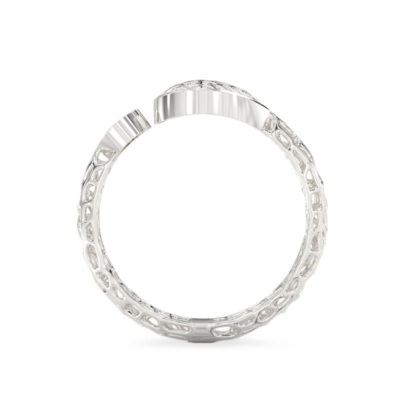 Two hearts white gold Ring3