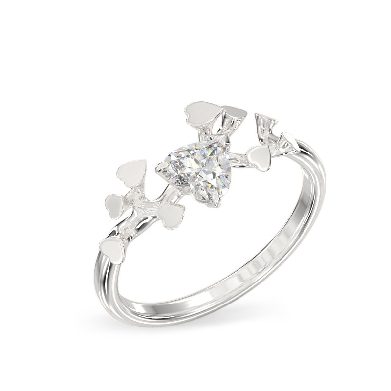 Branch White Gold Ring