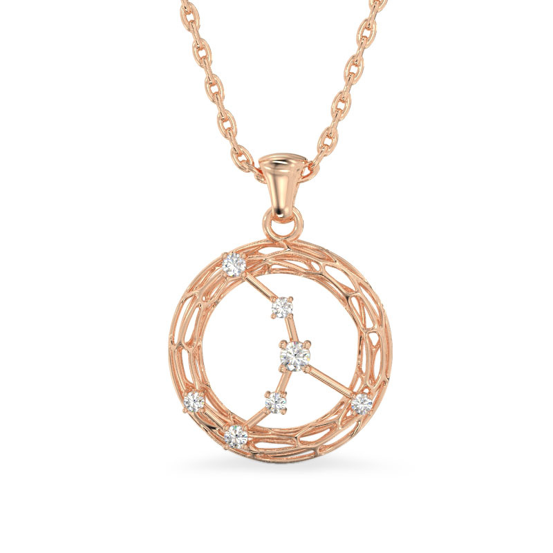 Clock Rose Gold Pendant