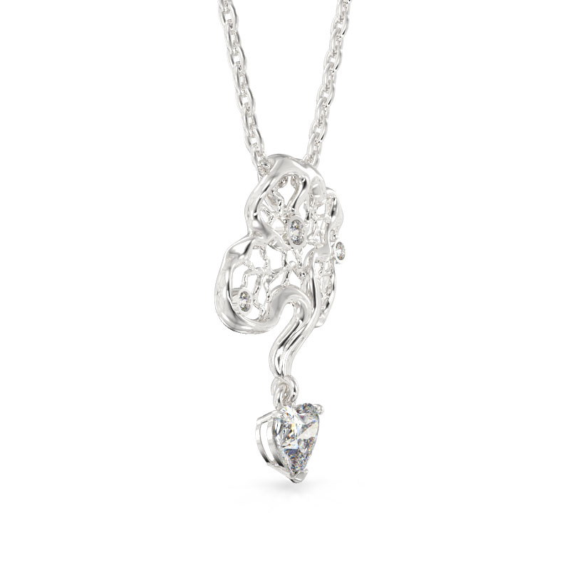 Corylus White Gold Pendant2