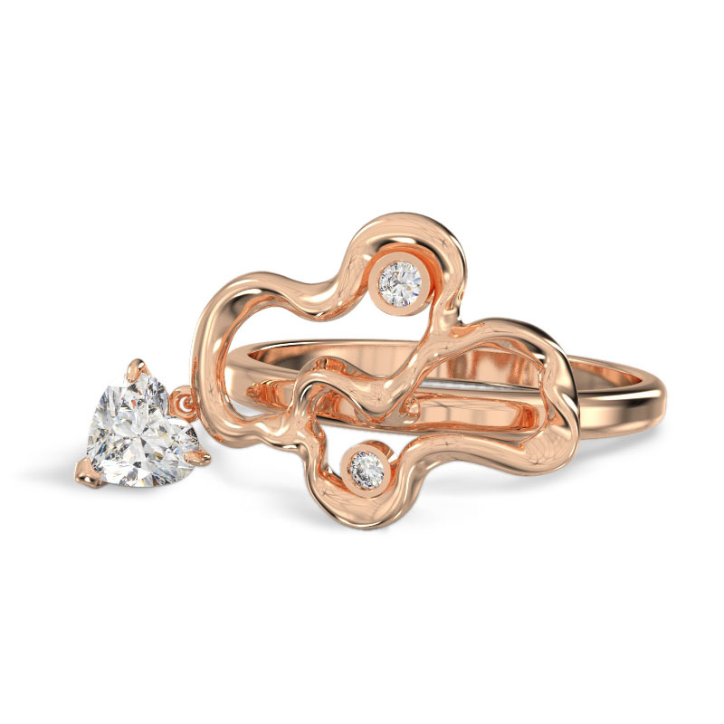 Elegant Branch Rose Gold Ring2
