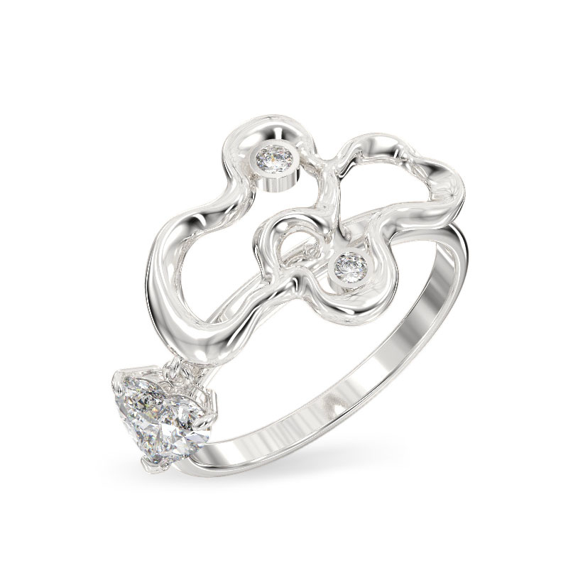 Branch White Gold Ring