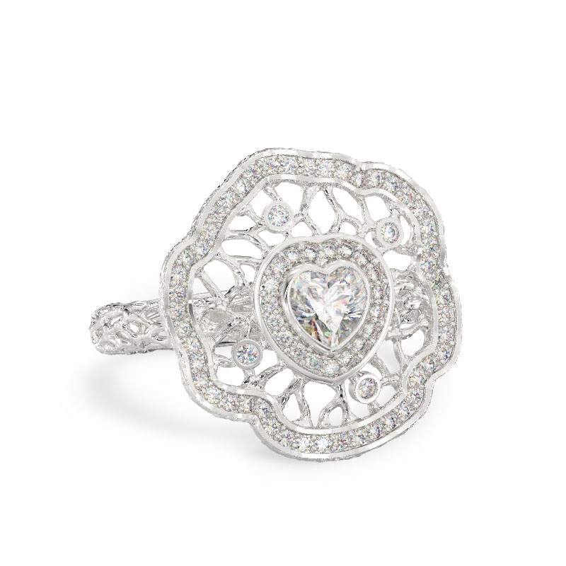 Petunia White Gold Ring2
