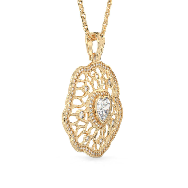 Petunia Yellow Gold Pendant2