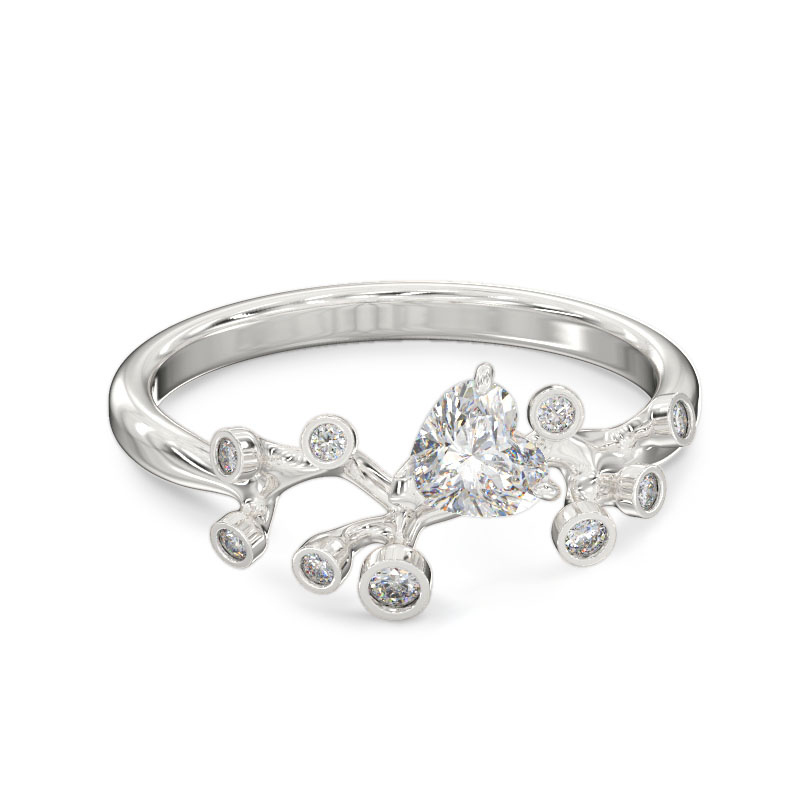 Tree Branch White Gold Ring2